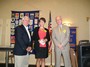 The American Red Cross accepts check for over $1000. Pictured are Jack Moran, Taryn Windheim (Red Cross), and President Jeff Anthony.
